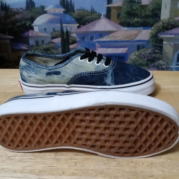 Vans Authentic Acid Denim Wash Sneakers, Size 2.5 Y - Picture 4 of 12
